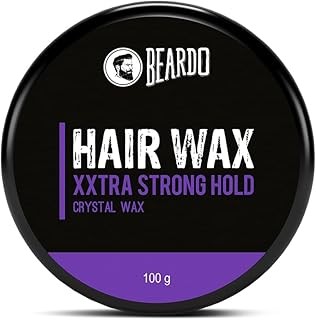 Beardo Xxtra Stronghold Hair Wax, 100 gm | Crystal Hair Wax for Men | Hair Wax Men | Hair Styling Wax for Glossy Finish & Shine | Extra Strong Hold Wax