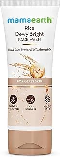 Mamaearth Rice Dewy Bright Face Wash With Rice Water & Niacinamide for Glass Skin | For Hydrated & Even skin Tone | Glowing & Brightening | Korean skin Care Product | For All skin Types | For Men & Wo