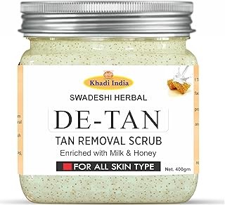 DR.RASHEL De-Tan Scrub For Face & Body (380 Ml) | Revitalizing Tan Removal || Cleanser,Dead Skin|| Blackhead Remover For Deep Exfoliation Scrub