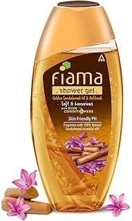 Fiama Body Wash Shower Gel Golden Sandalwood Oil and Patchouli, 250ml, Body Wash for Women & Men with Skin Conditioners for Soft and Luxurious Skin, Suitable for All Skin Types