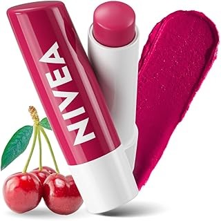 NIVEA Cherry Shine 4.8g Lip Balm|24 H Melt in Moisture Formula|Natural Oils|Glossy Finish,4.8 g (Pack of 1)