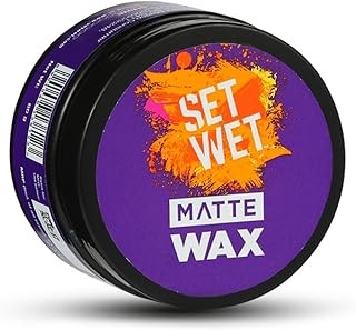Set Wet Hair Wax For Men - Matte Wax, 60g | Matte Look, Strong Hold, Restylable Anytime, Easy Wash Off | No Paraben, No Sulphate, No Alcohol