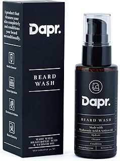 Dapr. Beard Wash (50 ml) |Made with Hyaluronic Acid & Vetiver Oil| Cleanse | Hydrate | Condition |
