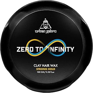 UrbanGabru Clay Hair Wax For Men: Zero to Infinity (100 gm) | Strong Hold Matte Finish | Natural Hair Styling Wax | All Hair Types | No Greasy Residue | Multiple Hairstyles